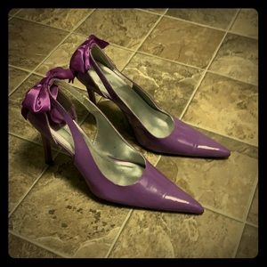Purple high heels